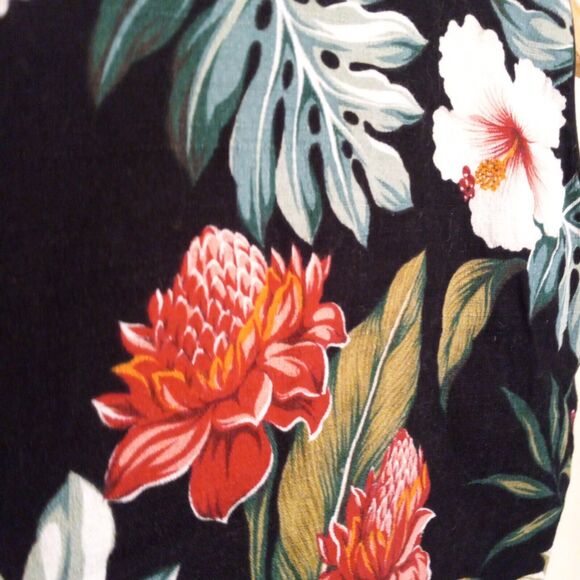 Vintage Liberty House Young Hawaii Cropped Shirt-Medium-Toggle Button-Sleeveless - Picture 7 of 8